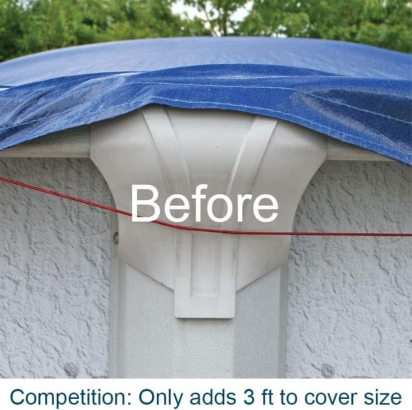 Doheny’s Commercial-Grade Winter Pool Covers for Above Ground Pools | Featuring Doheny’s Exclusive Tear Resistant Weave | The Best Winter Covers for Le$$! (12' x 24' Oval, Economy - 4 Yr.)