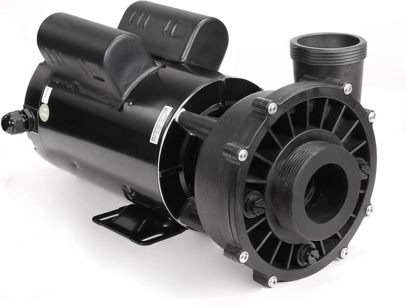 XtremepowerUS 3.0HP High Flow 230 Volt Spa Pump Side Discharge Pump 2" Intake Circulating Hot Tub 2-Speed, Fitting Set Included