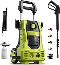 Electric Pressure Washer, 26 FT Hose Pressure Cleaner 2030 PSI with 4 Nozzles Tips,Surface Cleaning with Upgraded Swivel Joint for Car/Fences/Patios/Daily Needed (Mint Green)