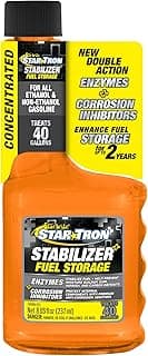 Star Tron Stabilizer+ Fuel Storage with Corrosion Protection - Treats 40 Gallons of Gas- 8 OZ (14808)