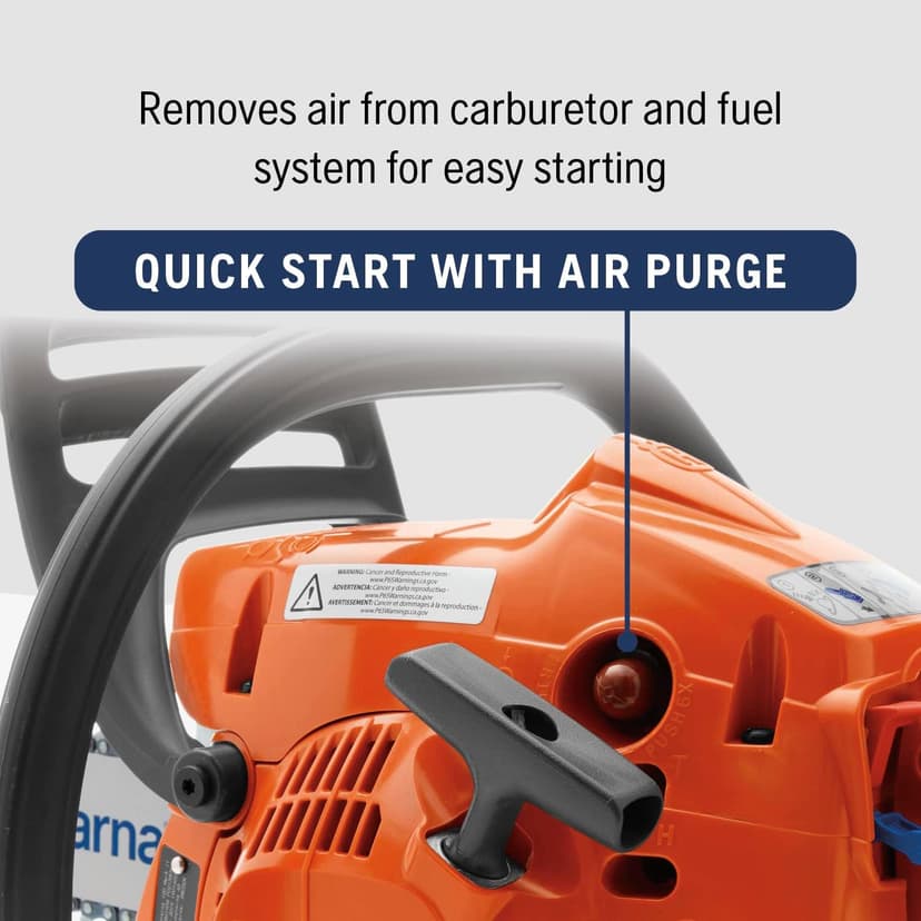 Husqvarna 120 Mark III Gas Chainsaw, 38-cc, 2-Cycle X-Torq Engine, 14 Inch Chainsaw with Automatic Oiler, For Wood Cutting and Tree Pruning, 970739614