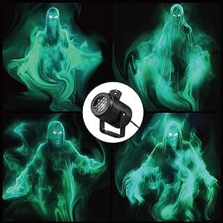 VIHOSE Skeleton Ghost Projector Rotating LED 4 in 1 Waterproof Digital Holiday Projector with Yard Stake for Outdoor Indoor Party Patio Garden Home House Decoration Landscape