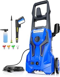 4800PSImax 3.2GPM Pressure Washer Powered - Electric Power Washer for Cars Washing with 25FT Pressure Hose, Blue