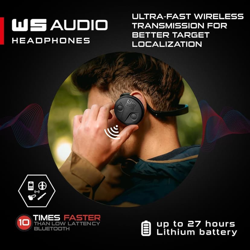 XP Metal Detectors Deus - with WSAUDIO Headphones & MI-6 Pinpointer - Weatherproof and Fully Wireless - 11" X35 Coil, Remote Control & S-Telescopic Stem (DEUS-28X35RCEA + WSAUDIO + MI-6)