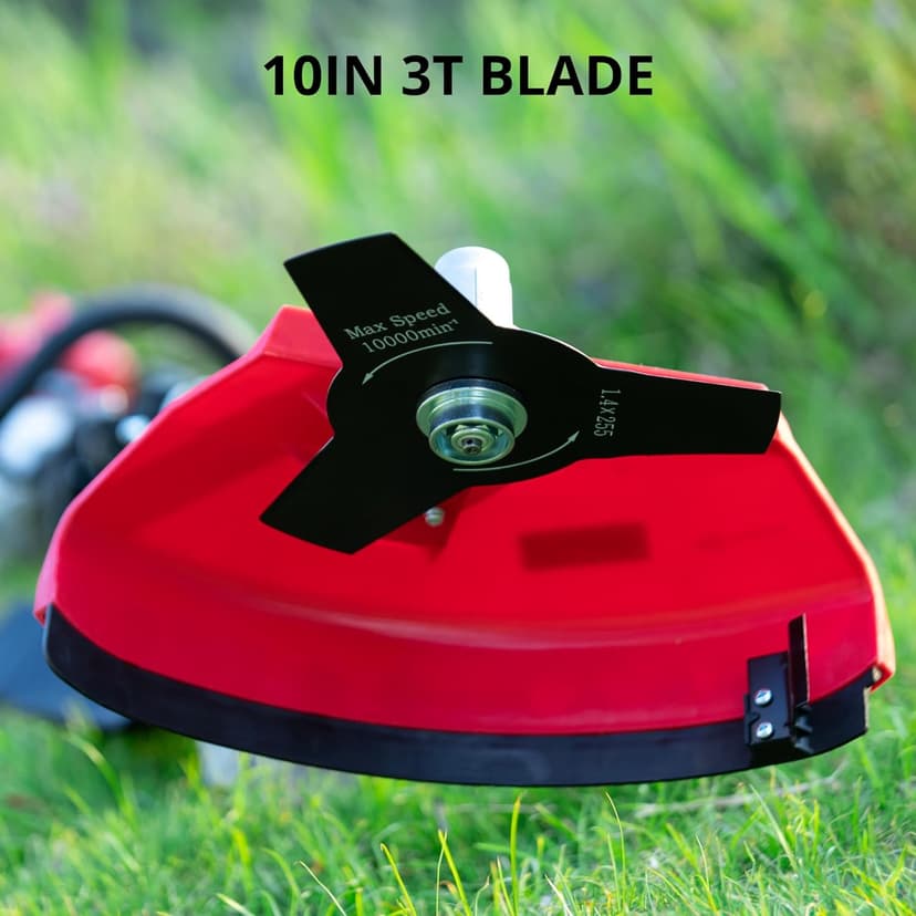 2-in-1 Gas Brush Cutter & String Trimmer, 26cc Engine, 10-inch Blade, 16-inch AM4532