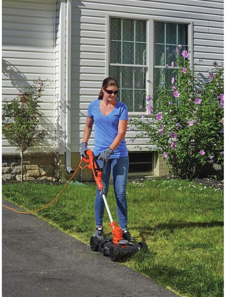BLACK+DECKER 3-in-1 Corded Lawn Mower, String Trimmer & Edger, 12-Inch (BESTA512CM)