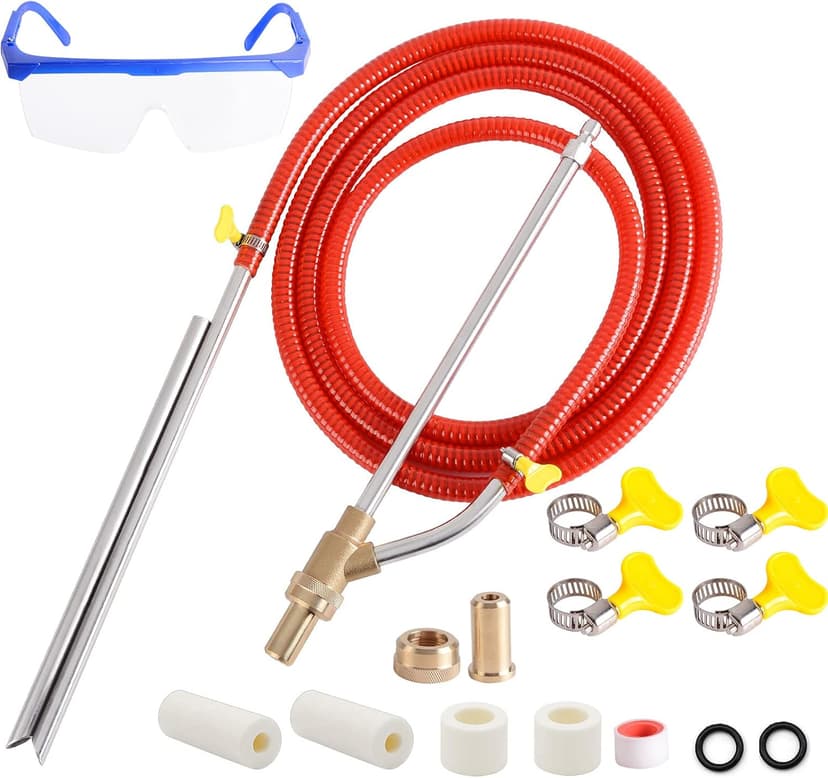 Rdutuok Pressure Washer Sandblasting Kit,Sand blaster for pressure washer with Replacement Nozzle Tips,Protect Glasses,1/4 Inch Quick Disconnect 5000 PSI for Abrasive Cleaning