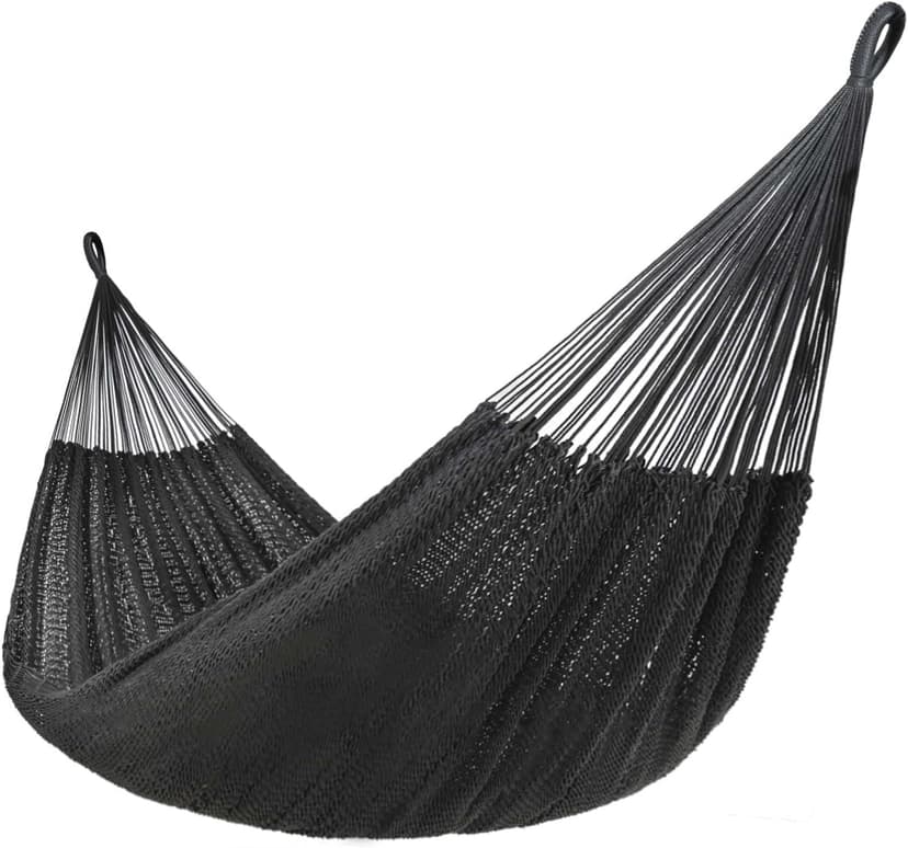 Lazy Daze Hammocks10.5 FT Handwoven Mayan Family Hammock with Portabl Carry Bag and for Outside Outdoor Patio Backyard Poolside, 550 LBS Weight Capacity,Gray