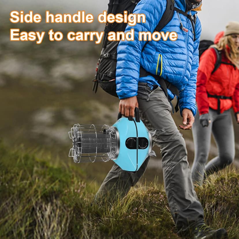 2 in 1 Foldable Propane Heater and Stove, 11000 BTU Portable Propane Heater & 5100BTU Gas stove Suitable for 1LB & 20LB Gas Cylinder,for Patio, Camping, Tent, Ice Fishing, Hunting