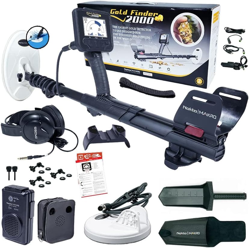 Nokta Makro Gold Finder 2000 Metal Detector Treasure Bundle with Digger
