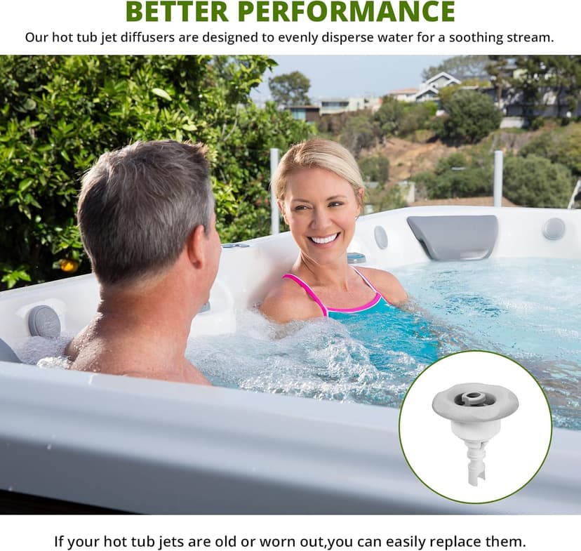 3 Hot Tub Jet,Spa Hot Tub Mini Storm Jet Internals Replacement Parts 212-7929 Spa Hot Tub Jets Replacements 3" 218-6930 Cluster Storm Jet Directional Diffuser (3 Pack)
