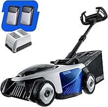 Electric Lawn Mower, Self-propelled Lawn Mower Cordless 40V(2x20V) 18.5" Brushless Mower with Electric Cutting Height Adjustment, High Speed, 2 x 4.0Ah Battery and Fast Charger Included
