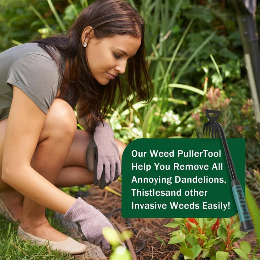Weeding Artifact Uprooting Weeding Tool, 6 Teeth Multifunctional Hand Weeder Tool, Portable Garden Weed Tools, Weed Remover Tool for Yard and Garden
