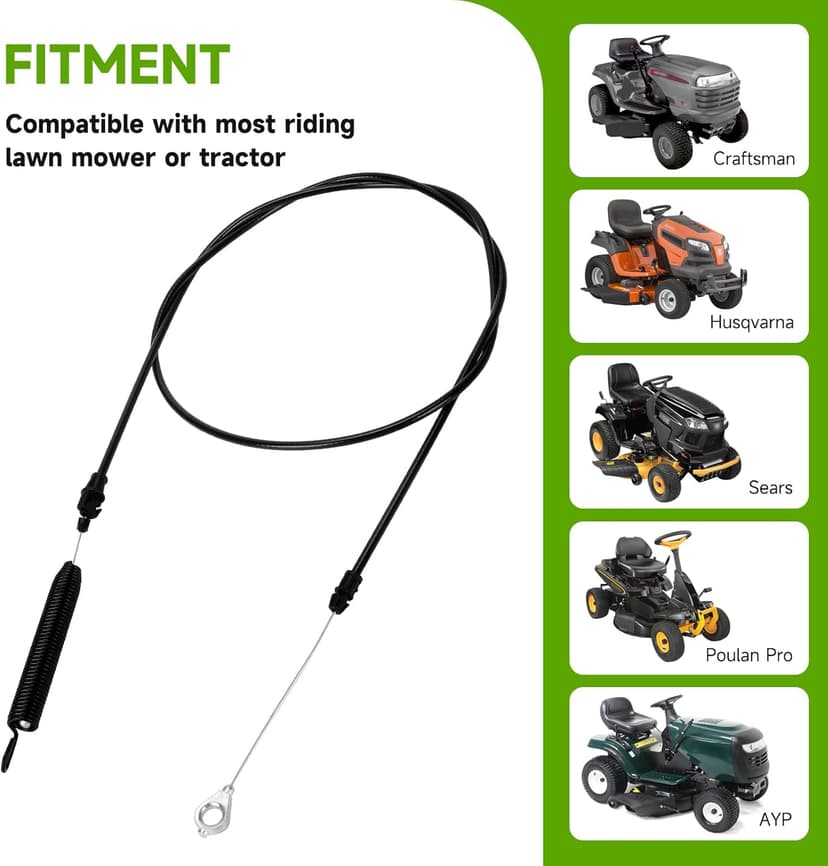 HIAORS 532435111 Deck Engagement Clutch Cable for Craftsman YS4500 YT3000 YT4000 YTS 4000 DYS4500 DLS 3500 Husqvarna Poulan Pro Riding Mower Lawn Tractor Lawnmower Parts 435111 197257 408714 532408714