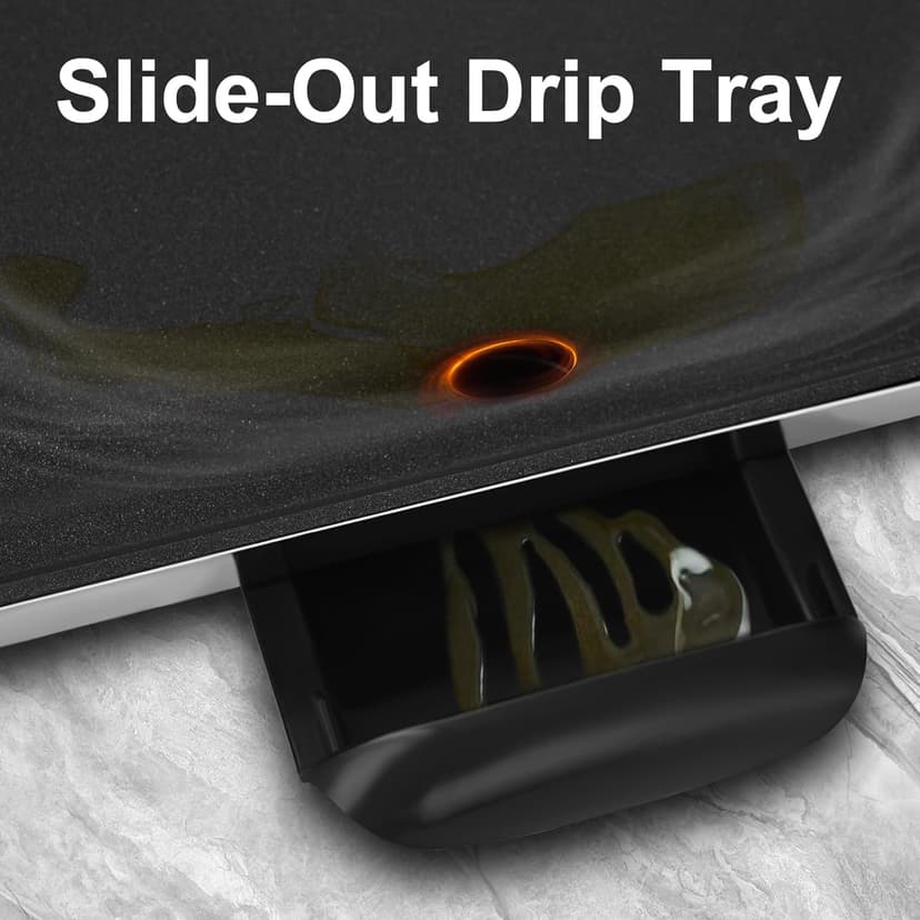 35" Electric Nonstick Extra Large Griddle Grill-Teppanyaki Grill BBQ Indoor/Outdoor with Adjustable Temperature,Detachable for Easy Cleaning,Extra Wide