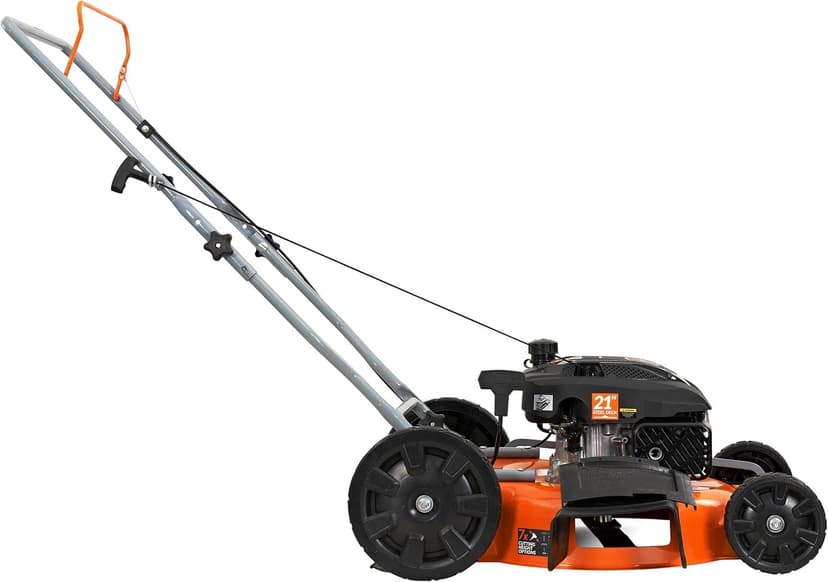 YARDMAX 21 in. 170cc 2-in-1 Gas Walk Behind Push Lawn Mower with High Rear Wheels