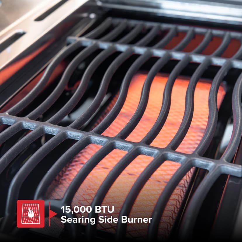 Nexgrill Deluxe 6-Burner Propane Gas Grill with Ceramic Searing Side Burner, Stainless Steel Frame, Rotisserie Kit, 60,000 BTUs Output, BBQ Grill Perfect for Outdoor Gatherings - 720-0896X