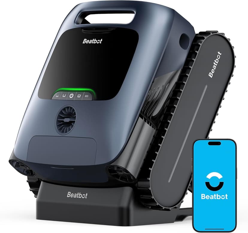 Beatbot AquaSense Pro Pool Robot, Cordless Pool Vacuum for Inground Pools, Clarifies Water, Skims Water Surface, Surface Parking, Intelligent Path Optimization, Up to 3,299 Sq.ft - Navy Blue