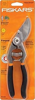 Fiskars Forged Steel Bypass Pruner - Ultra-Durable, Ergonomic Design for Comfortable Use while Gardening - Cut and Prune Stems and Light Branches up to ¾” diameter - 375 Years of Quality