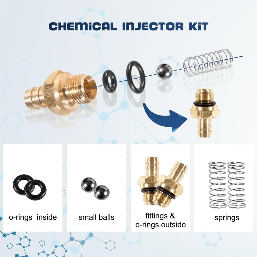Pressure Washer Chemical Soap Injector Kit Fits for Briggs & Stratton, Homelite, Ryobi & Husky Replaces 190593GS 190635GS & 203640GS (2 Set)