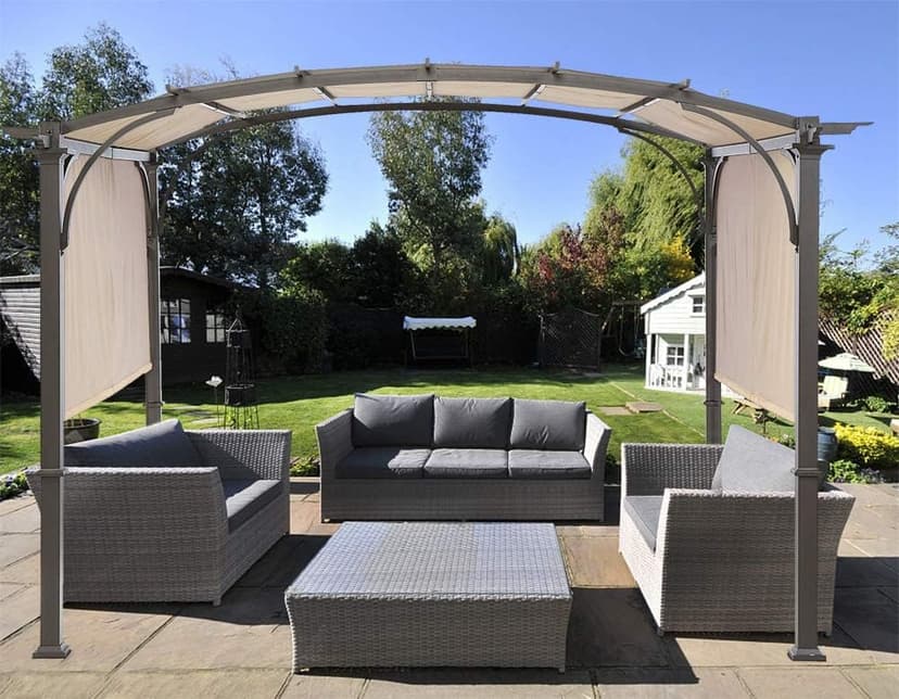 Universal Doubleton Steel Pergola Replacement Cover for Pergola Structures L-PG080PST, 85''x 208'' (Beige)