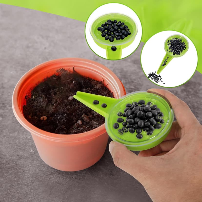Plant Flower Seed Dispenser Adjustable Plastic Bulb Planting Tools Garden Dibber Seed Dispenser Hand for Flowers Vegetables