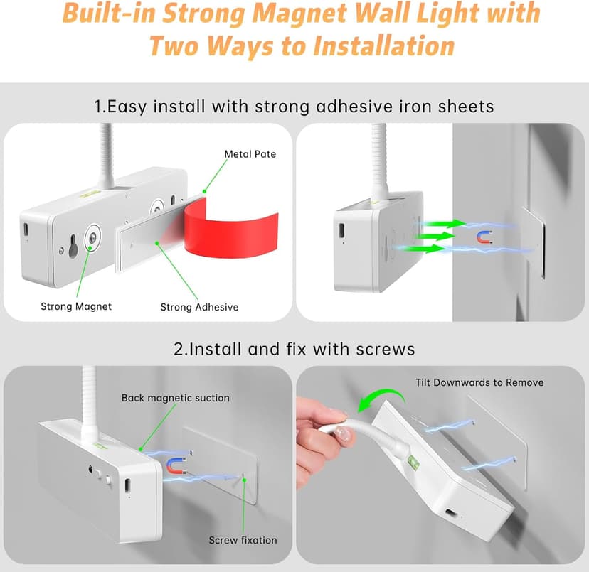 Picture Light with Remote, 15.35inch Wireless Rechargeable Battery Wall Light for Paintings, 3 Colors Paintings Light Dimmable and Timer Metal Art Light for Display, Wall, Artwork, Gallery (White)
