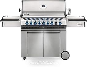 Napoleon PRO665RSIBNSS-3 Prestige PRO RSIB Natural Gas Grill, 665 sq.in. + Infrared Side and Rear Burners, Stainless Steel