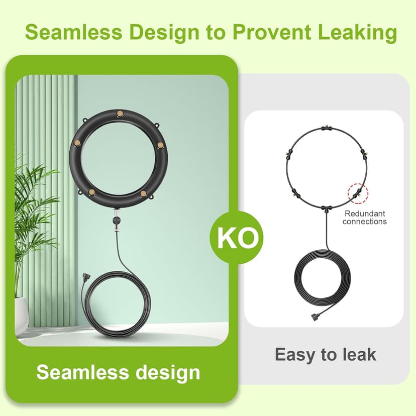 Fan Misting Kit. Fan Misters for Cooling Outdoor, Integrated Mister Ring for Outside with Water Valve, Misters for Outdoor Fan. Fit for Any Outdoor Fan. Durable, Seamless Fan Mister not Easy to Leak.…