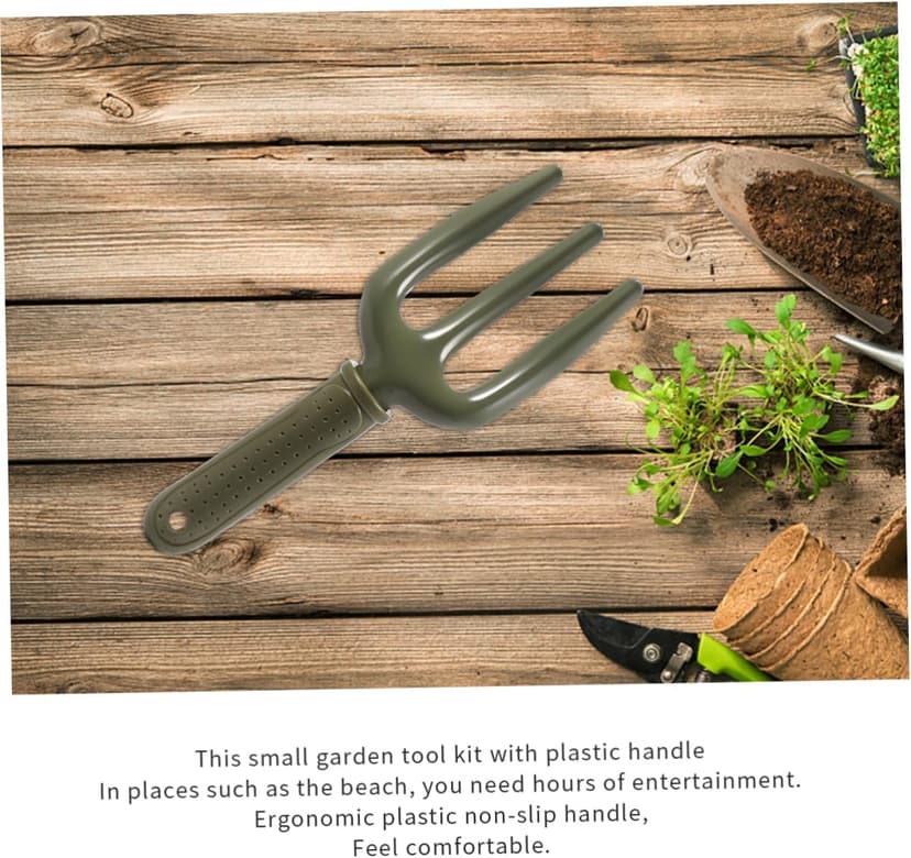 BESPORTBLE Professional Grade Gardening Hand Tools Iron Fork Ergonomic Handle for Weeding Soil Loosening
