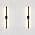 Only Suitable for Small Junction Box Hardwired Minimalist Dimmable Black Tube Linear Wall Sconce 24 Inch Mirror Vanity Light for Bathroom Living Room Bedroom Corridor (2 Pack, 24'', Black, Dimmable)