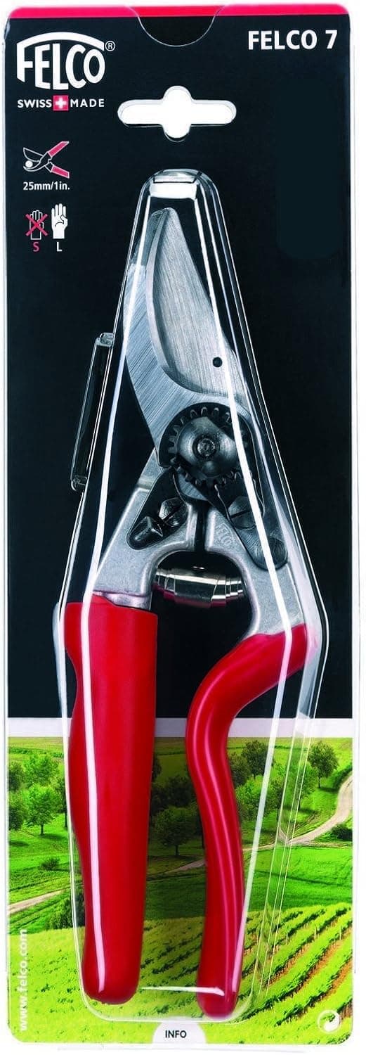 Felco Pruning Shears (F 7) - High Performance Swiss Made One-Hand Garden Pruners