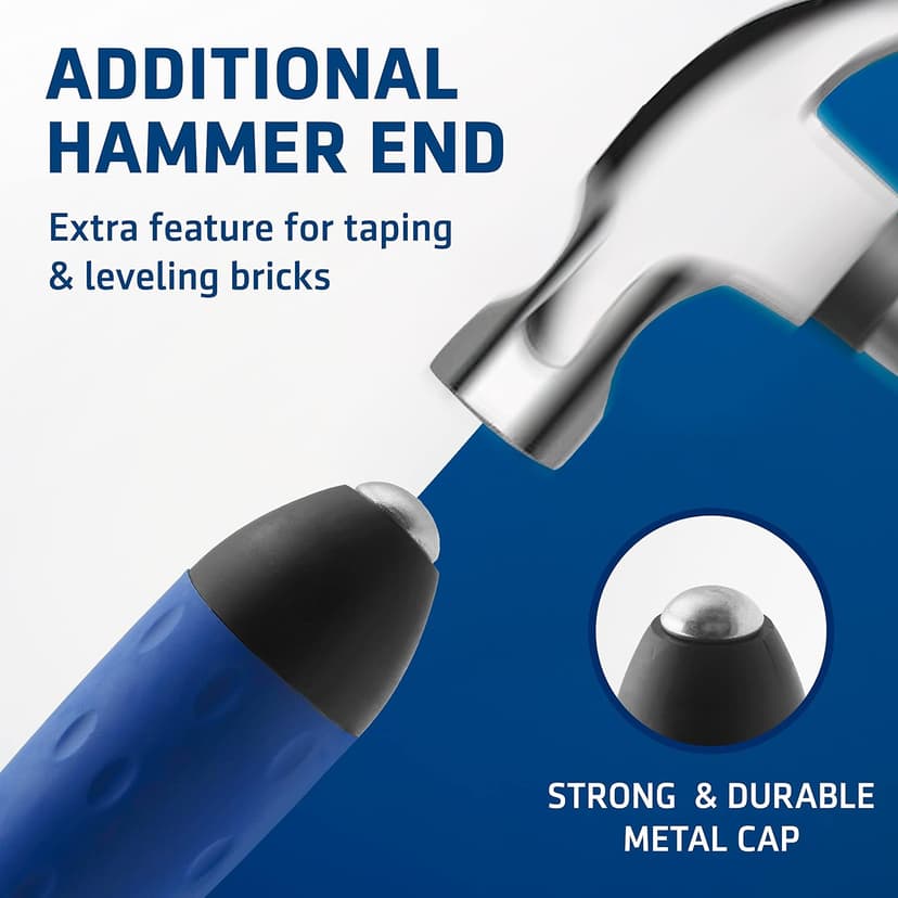HOGARD 5 1/2" Margin Trowel Premium | Made of Stainless Steel | Flat Masonry Hand Trowel Tool with Soft Grip Handle | The Best Bucket Trowel Concrete Tool.