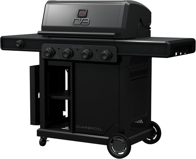 Char-Broil® Pro Series™ with Amplifire™ Infrared Technology 4-Burner Propane Gas Grill Cabinet with Side Burner, Black - 463281024