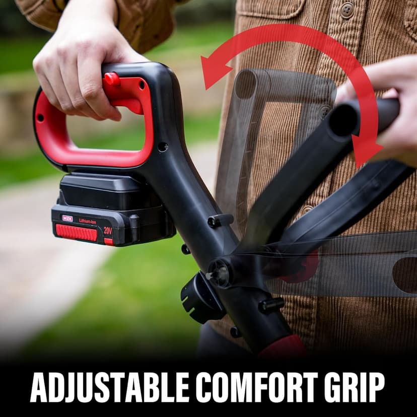 MZK 20V 12'' Cordless String Trimmer, Grass Trimmer&Edger with 4 Replacement Spools, Battery Powered Lightweight Weed Trimmer with Auto Line Feed(Battery and Fast Charger Included)