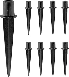 Metal Stakes Solar Lights Replacement Spike - Outdoor Ground Stake for Garden Lights Landscape Yard Pathway Patio Lamps Pole (Metal-8 Pack)