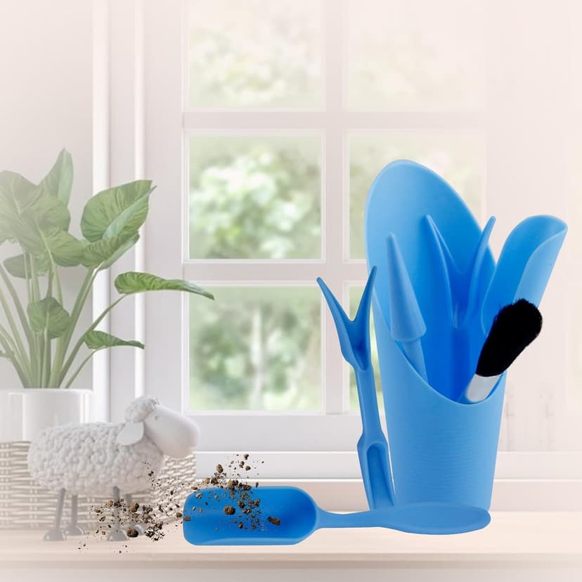5 Pcs Mini Garden Tool Set Hand Tools Succulent Tools Transplanting Tools Set Succulent Care Plastic Kit Bonsai Potting Soil Indoor for Succulent Miniature Plant Gardening for Flower Planting
