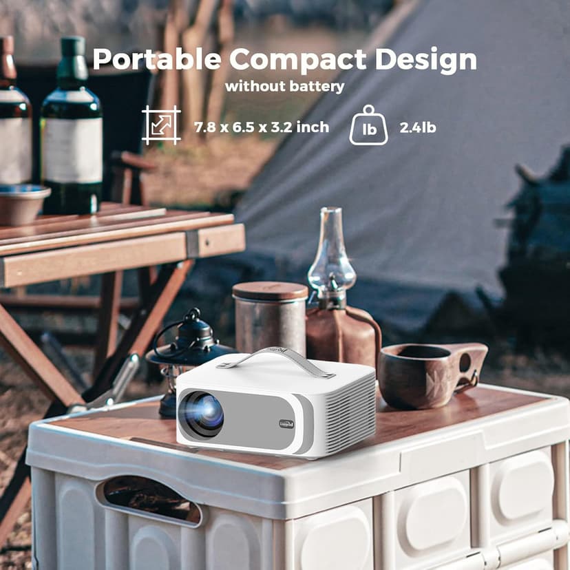 [AI Movin 2.0 System/1200 ANSI/Auto Focus] Projector-4K with WiFi 6 and Bluetooth, 30W DoIby Audio Netflix-Licensed Outdoor-Projector, Lisowod 1080P Smart Portable Proyector with HDR10+ 2025 Upgraded