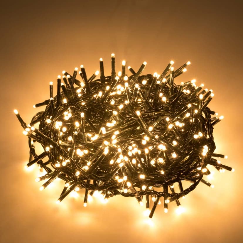 500 LED 49ft Christmas Cluster Lights String Lights Decoration for Home Garden Wedding Party Xmas Tree Bedroom Indoor Outdoor Decor (Warm White)