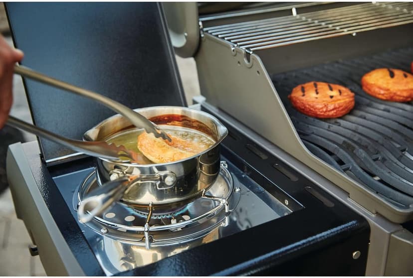 Napoleon - Rogue 425 Natural Gas Grill with Range Side Burner, Black, 3 Stainless Steel Main Burners