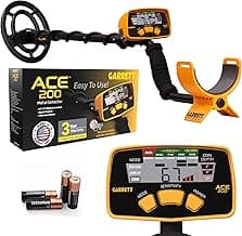 Garrett ACE 200 Metal Detector for Adults and Kids, Made in USA, Waterproof Search Coil
