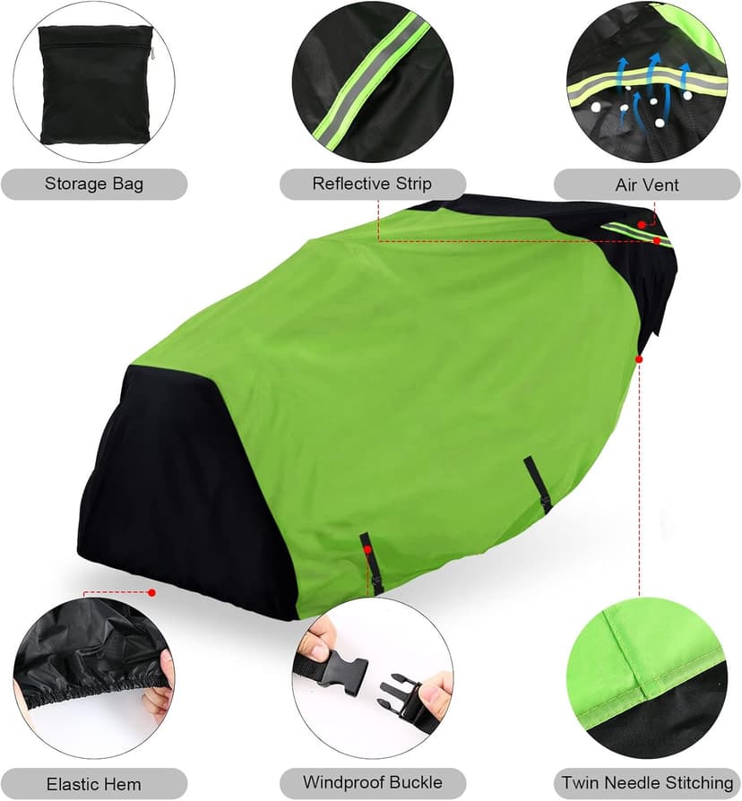 Riding Lawn Mower Cover with Bagger Attachment,Waterproof Heavy Duty Fits Up to 54”Mower Decks,600D Polyester Oxford UV and Water Resistant,Windproof Buckle Strapping Designed