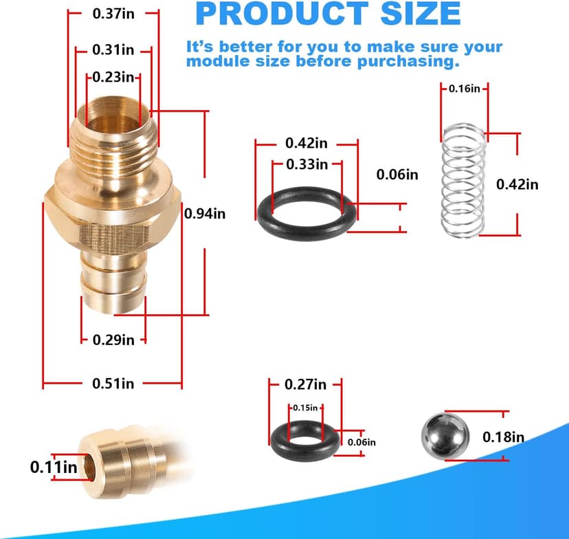 2PCS Pressure Washer Chemical Soap Injector Replacement Kit for 203640GS 190593GS 190635GS