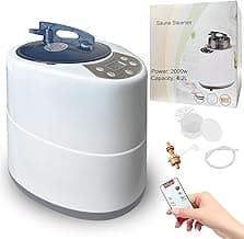 Sauna Steamer 4.2L, 2000W,Portable Upgrated Steam Generator,Large Stainless Steel Pot Generator, Home SPA Fumigation Steam Machine with Touch Button, Timer Display,Remote Control
