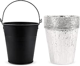 Drip Bucket and 15-Pack Disposable Foil Liners for Oklahoma Joe's, Traeger, Pit-Boss, Z Grill, Camp Chef, Grill Grease Liner Fits Most Offset Smoker, Rec Tec Pellet Grill Bucket, Black