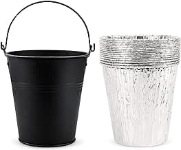 Drip Bucket and 15-Pack Disposable Foil Liners for Oklahoma Joe's, Traeger, Pit-Boss, Z Grill, Camp Chef, Grill Grease Liner Fits Most Offset Smoker, Rec Tec Pellet Grill Bucket, Black