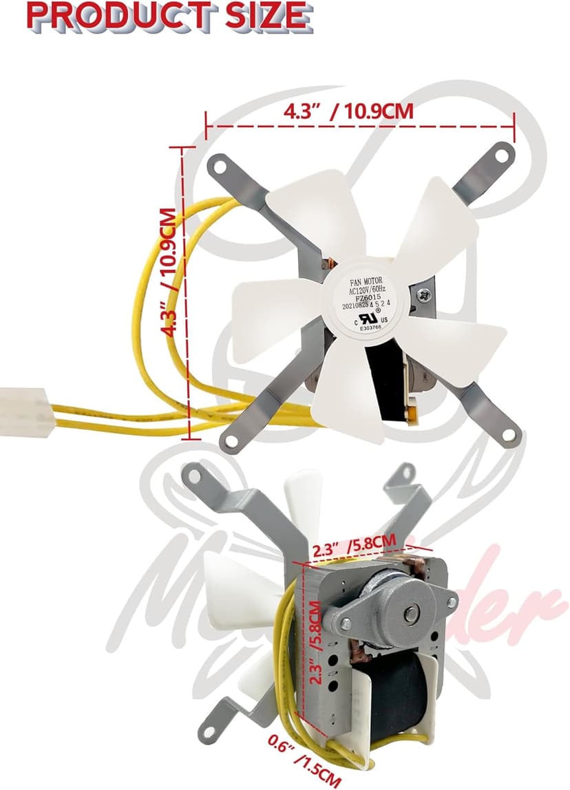 Grill Induction Fan Motor Replacement for Pit Boss & Traeger, Camp Chef, Sam's Club/Z Grills Pellet Grills and Smokers, Silver/White/Yellow, IFM001