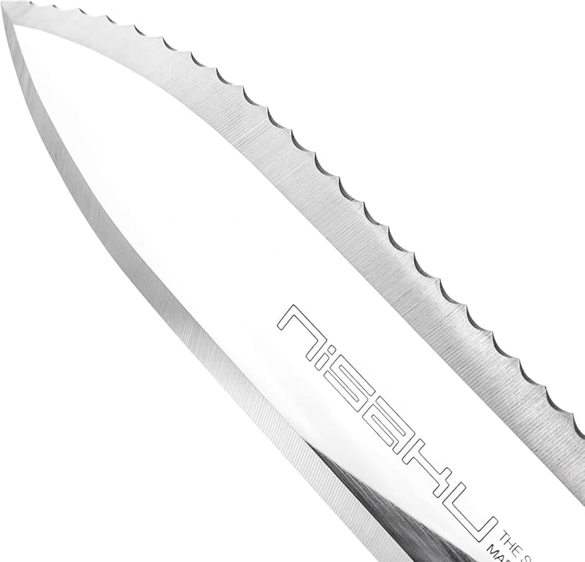 Nisaku NJP800 Yamagatana Hori Weeding & Digging Knife, Japanese Stainless Steel 7.25-Inch Blade, 5.5-Inch Ergonomic Black Plastic Handle