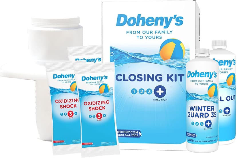 Doheny's Ultimate Pool Closing Kit | Winterizing Chemicals for Above & Inground Pools | Prevents Stains, Rust, Scale & Algae | Treats Up to 15,000 Gallons
