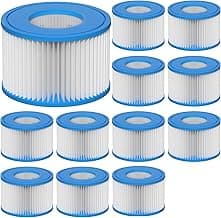 Type VI Hot Tub Filter Cartridge Compatible with Lay-Z-Spa, Coleman SaluSpa 90352E, 58323E, 58323 Swimming Pool Pump, 12 Pack